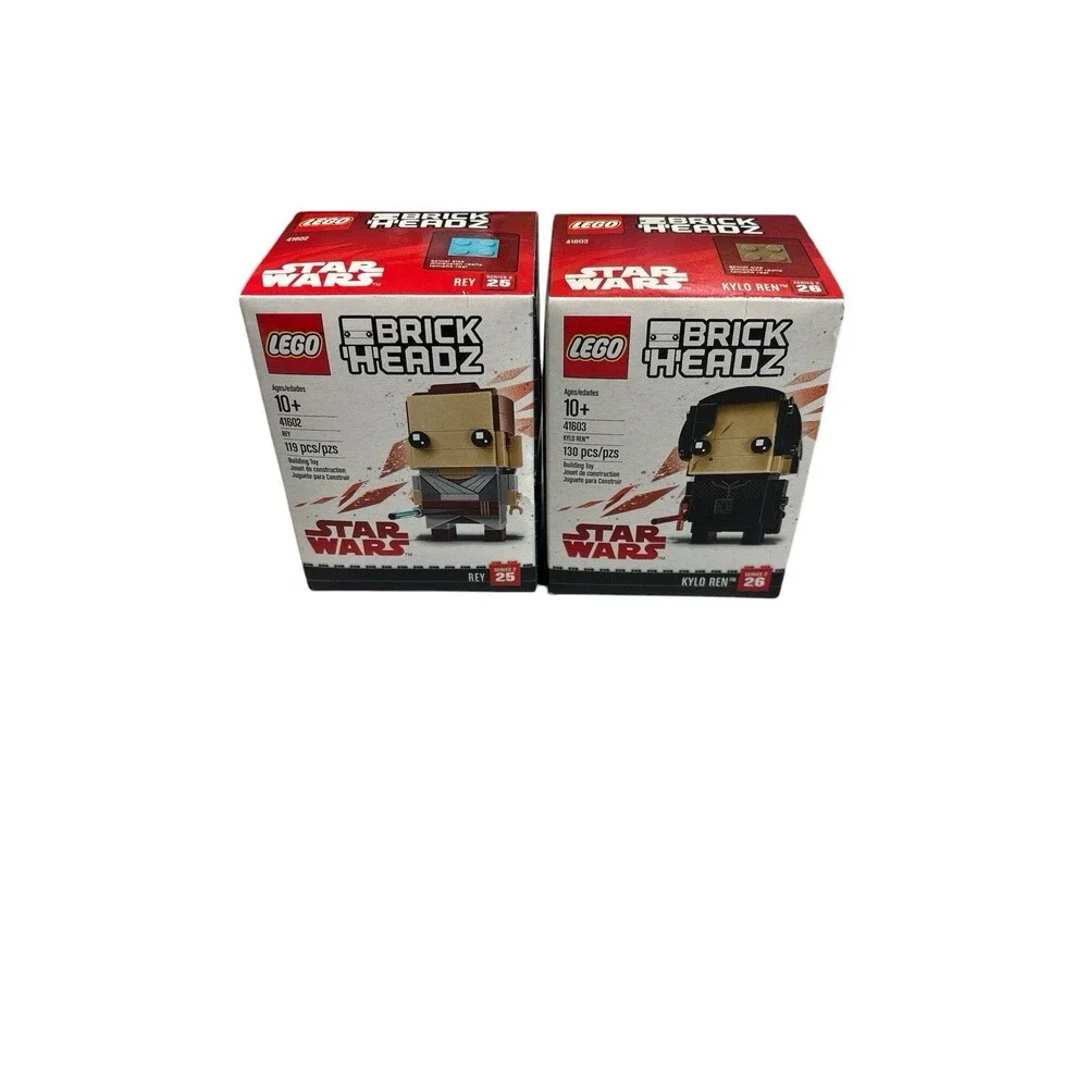 Rey And Kylo Ren Lego BrickHeadz 41602 & 41603 Star Wars *New Sealed